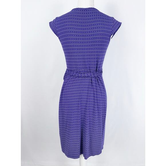 Seraphine Maternity Women's Geometric Knit Maternity Nursing Wrap Dress 8 Purple - Picture 7 of 15